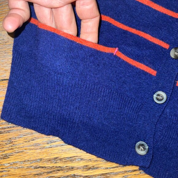 AMERICAN EAGLE soft wool blend cardigan/navy blue/WL - Picture 4 of 5